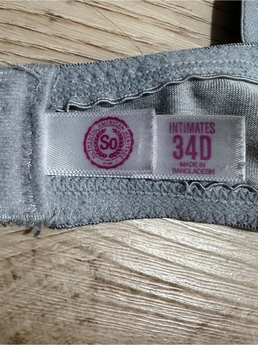 SO Women’s Lightly Lined Gray T-Shirt Bra